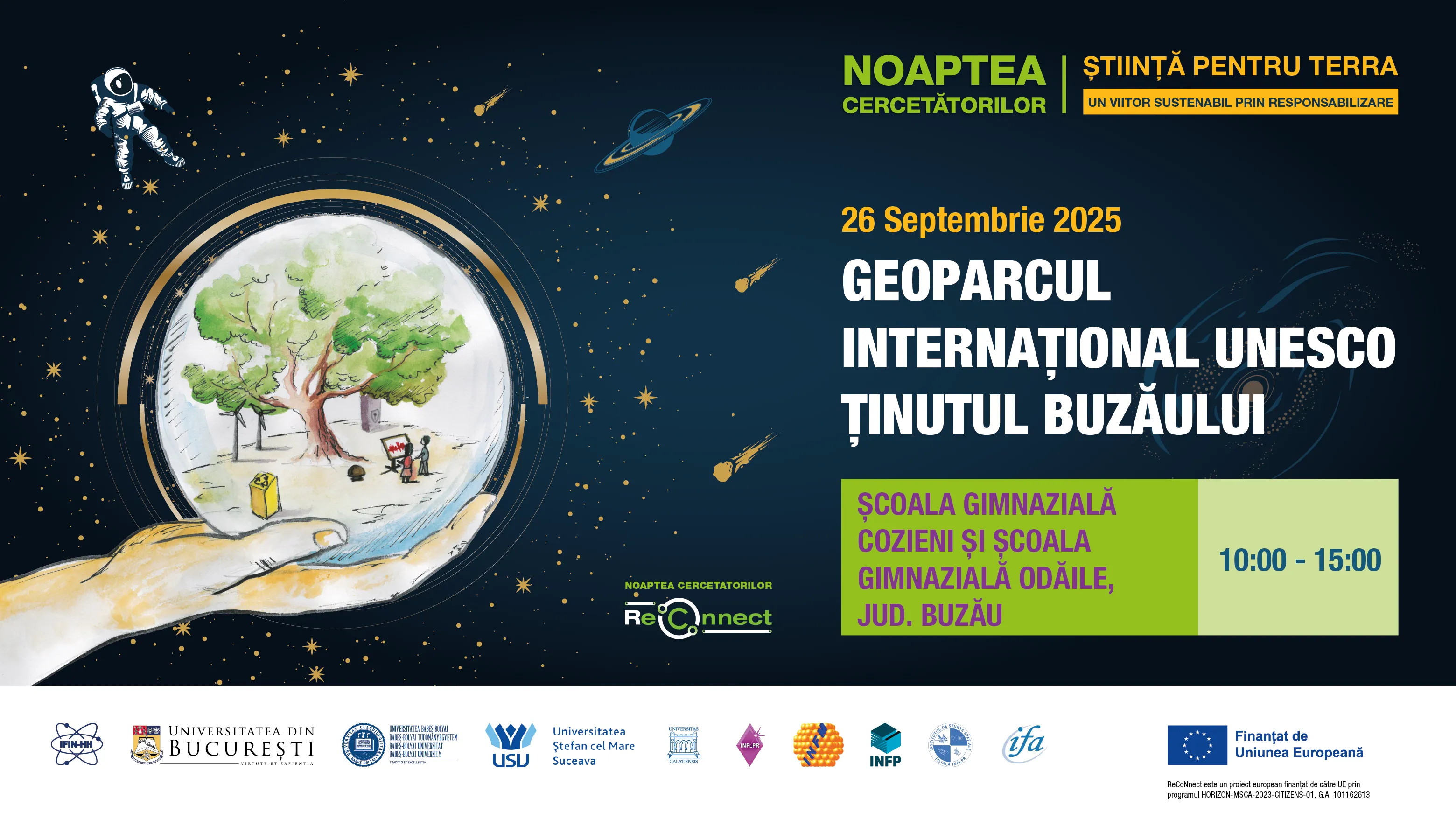 Hero Image - Noaptea Cercetătorilor Europeni ReCoNnect Ținutul Buzăului 2025